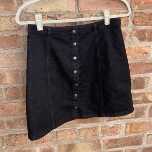 black high waisted skirt